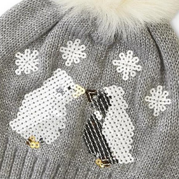 ✨$7 SALE PRICE ✨ New Toddler Girl Penguin Knit Beanie Winter Hat Cap - Picture 2 of 3